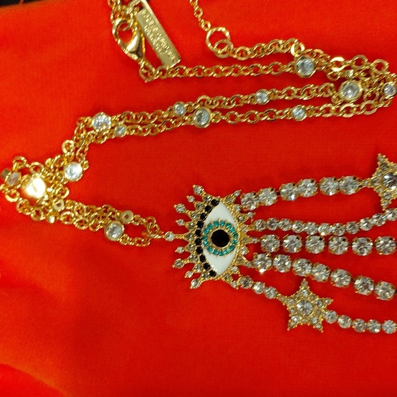 KURT GEIGER LONDON EYE STAR TASSEL NECKLACE - Picture 4 of 6